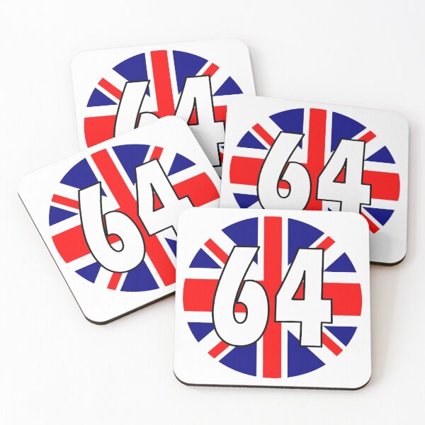 Item preview, UK flag with number 64 - sixty four designed and sold by AllShirts21.