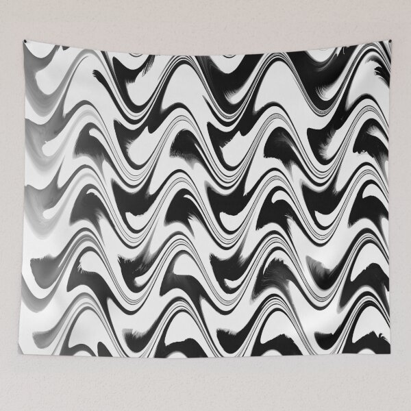 Item preview, Black and White Marbled Wave  designed and sold by thesnowwhyte.