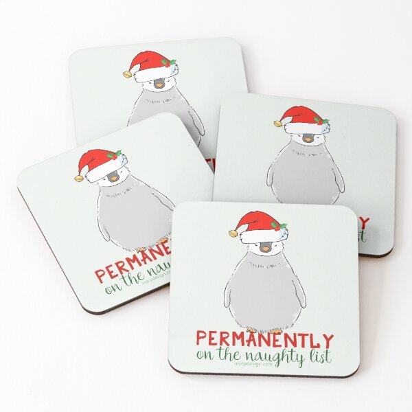 Item preview, Christmas Penguin Naughty List designed and sold by ironydesigns.