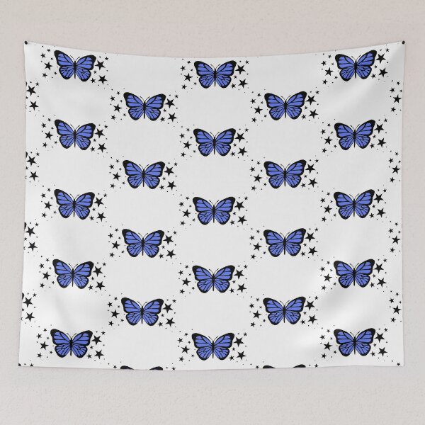 Item preview, Blue Butterfly Black Stars designed and sold by emroccs.