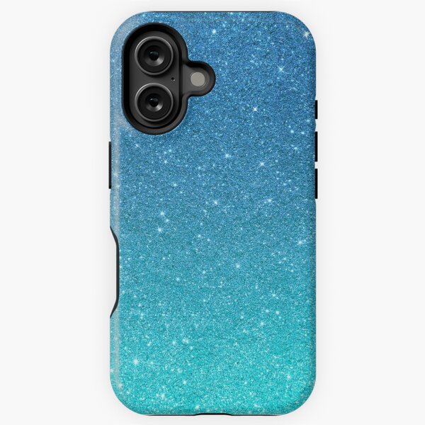 Aperçu de l'œuvre Impression de Faux Paillettes, non réfléchissante - Bleu Turquoise Ombre Tendance créée et vendue par ColorFlowArt.