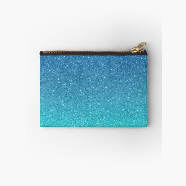 Item preview, Print of Faux Glitter Look , non reflective - Blue Turquoise Ombre Trendy designed and sold by ColorFlowArt.