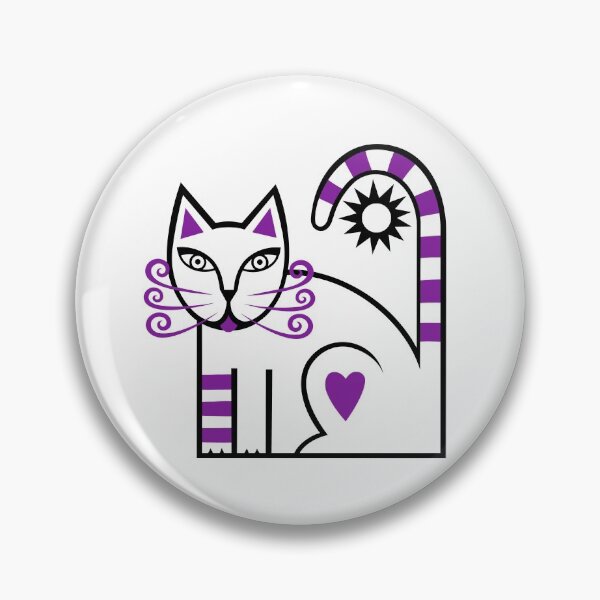 Item preview, Original Cat and Sun Design Illustration (black and purple) designed and sold by wariana.