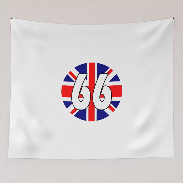 Item preview, UK flag with number 66 - sixty six designed and sold by AllShirts21.
