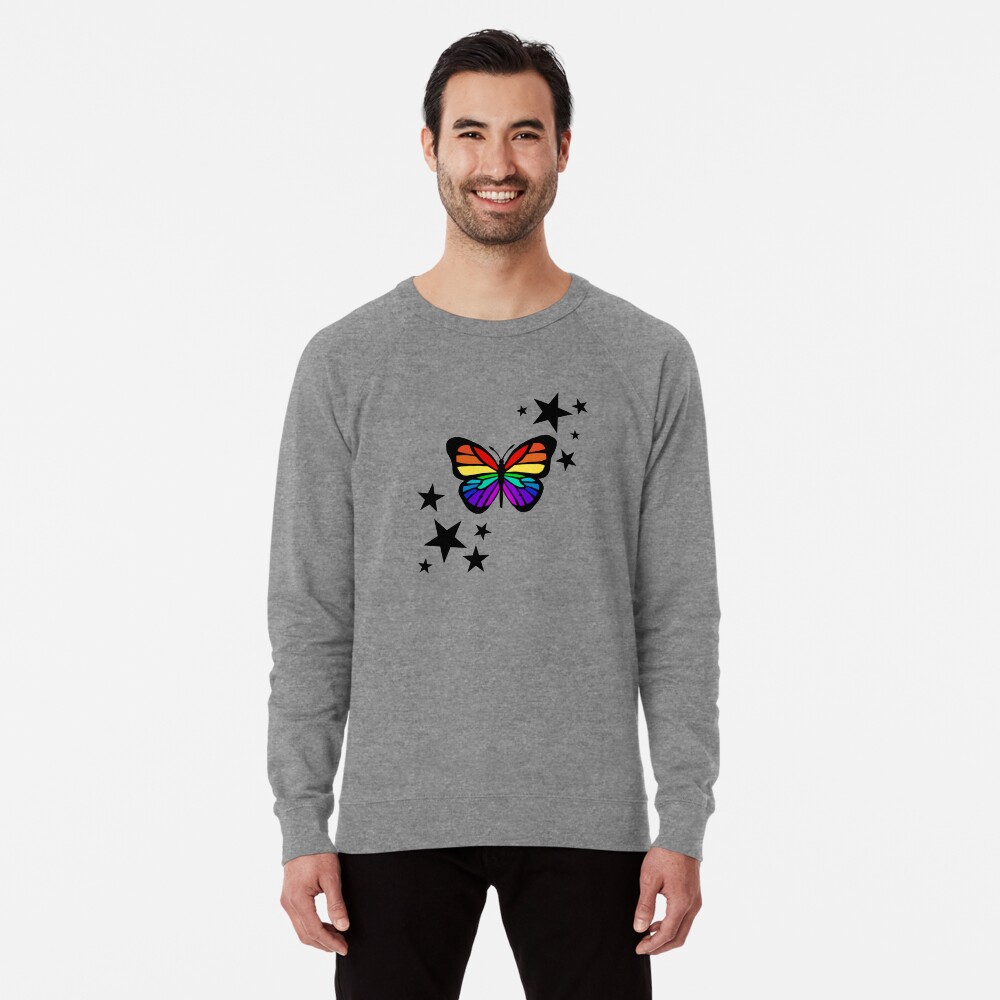 black sweatshirt with butterfly