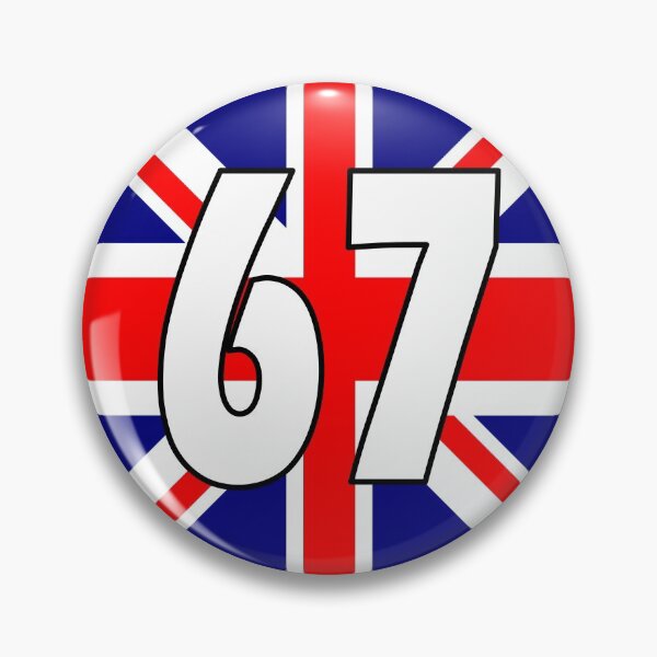 Item preview, UK flag with number 67 - sixty seven designed and sold by AllShirts21.