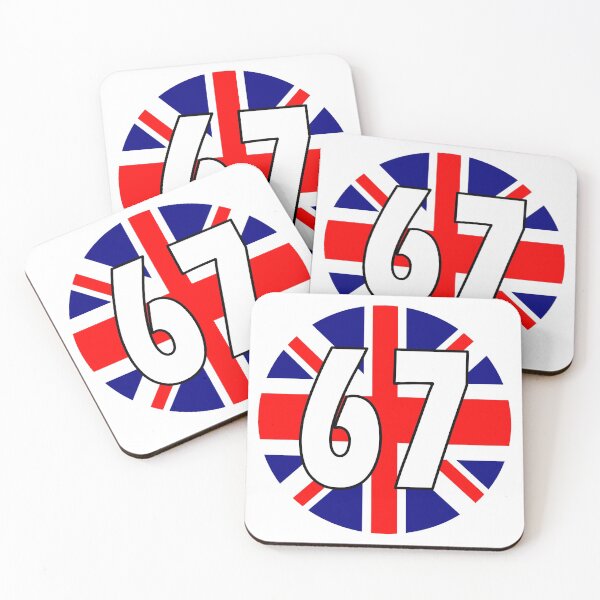 Item preview, UK flag with number 67 - sixty seven designed and sold by AllShirts21.