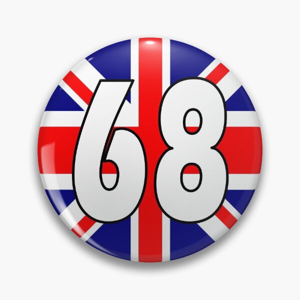 Item preview, UK flag with number 68 - sixty eight designed and sold by AllShirts21.