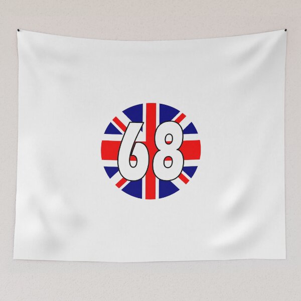 Item preview, UK flag with number 68 - sixty eight designed and sold by AllShirts21.