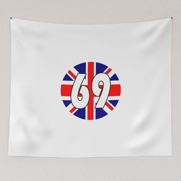 Item preview, UK flag with number 69 - sixty nine designed and sold by AllShirts21.