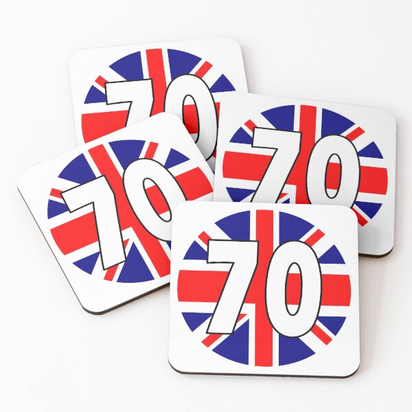 Item preview, UK flag with number 70 - seventy designed and sold by AllShirts21.