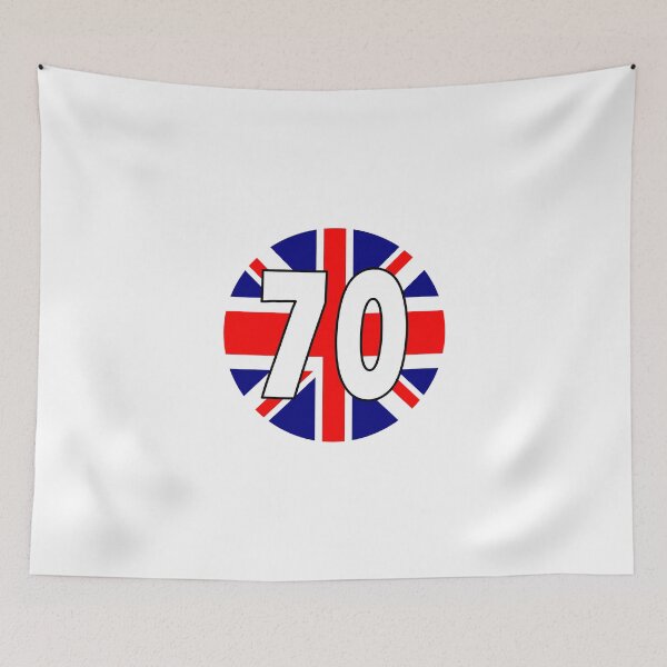 Item preview, UK flag with number 70 - seventy designed and sold by AllShirts21.