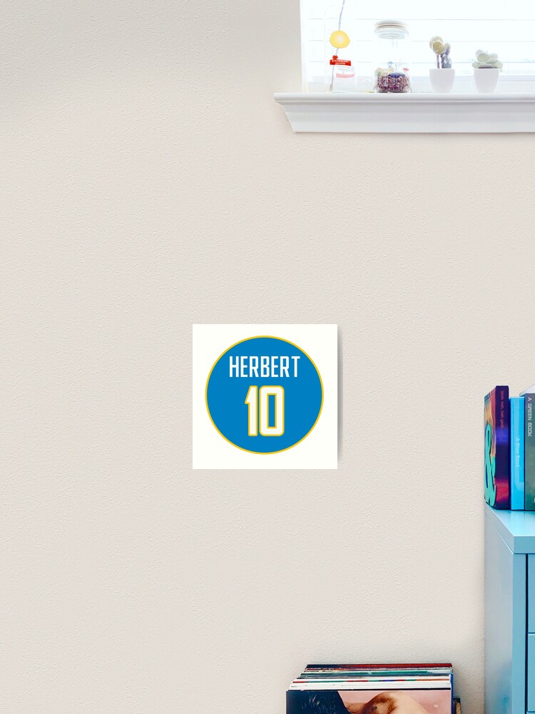 Justin Herbert Art Los Angeles Chargers NFL Wall Art Home 