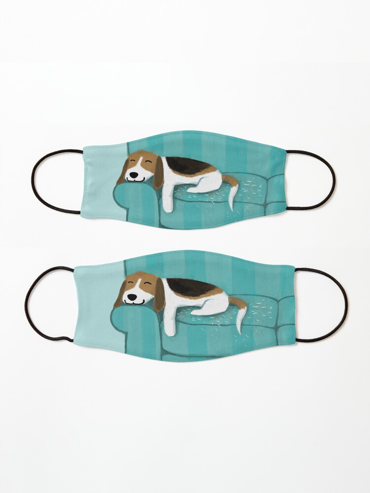 Alternate view of Happy Couch Dog | Cute Beagle Mask
