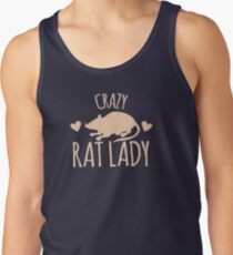 Crazy Rat Lady (in cream colour) Tank Top