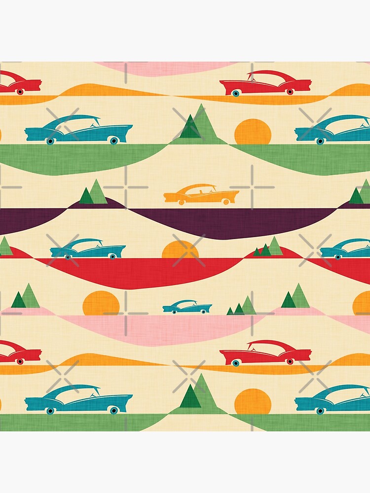 50s Retro Road Trip Beige #midcenturymodern by susycosta