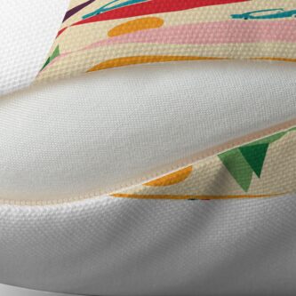 Alternate view of 50s Retro Road Trip Beige #midcenturymodern Floor Pillow