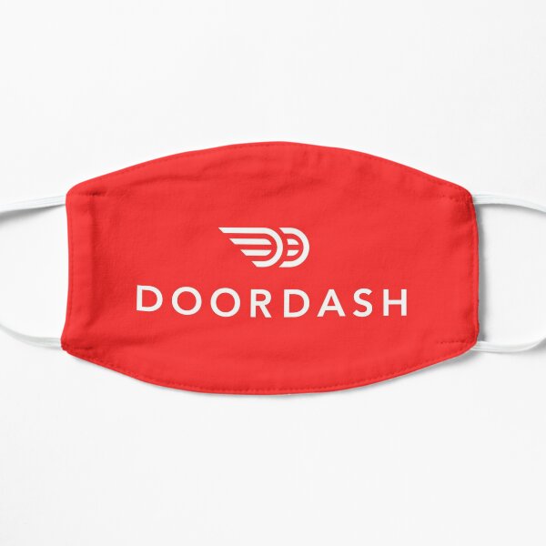 Doordash Driver Apparel Simple Logo Only Design Mask By Purecreations Redbubble