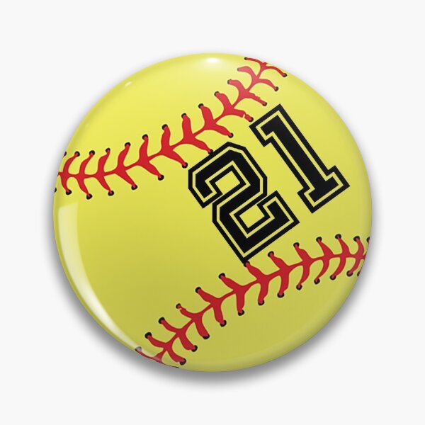 Item preview, Softball Player Jersey No 21 Back Number #21 Ball Sport Sticker Gift designed and sold by theshirtinator.