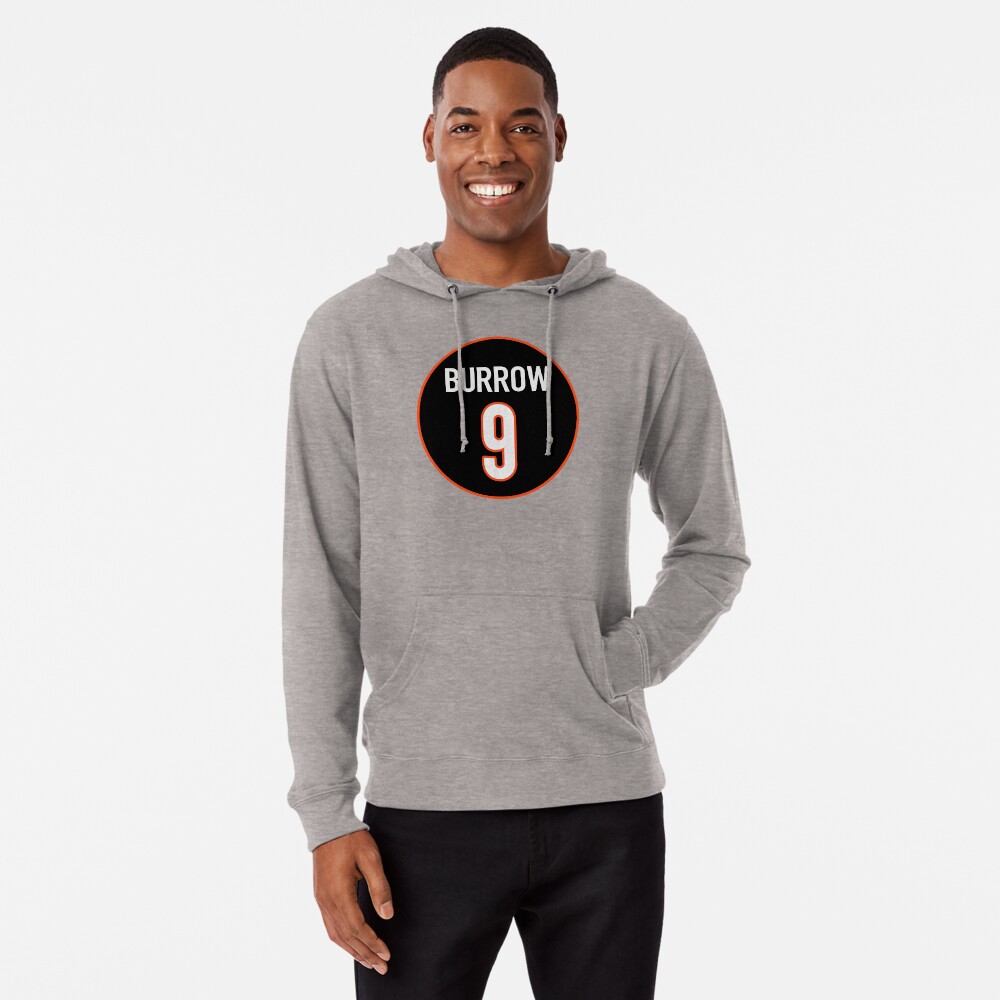 Cincinnati Bengals Sweatshirt Joseph Lee Burrow Number 9 Black