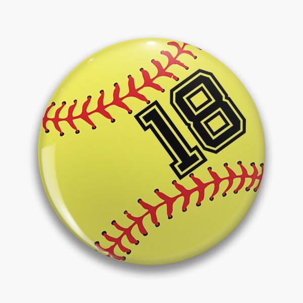 Item preview, Softball Player Jersey No 18 Back Number #18 Ball Sport Sticker Gift designed and sold by theshirtinator.