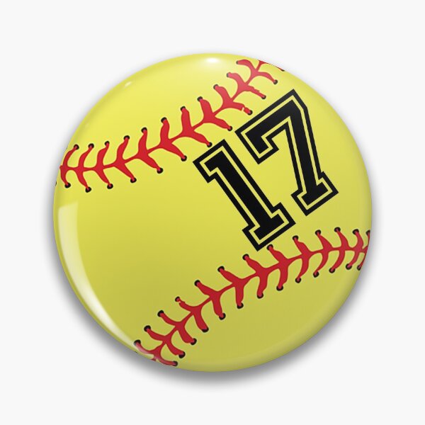 Item preview, Softball Player Jersey No 17 Back Number #17 Ball Sport Sticker Gift designed and sold by theshirtinator.