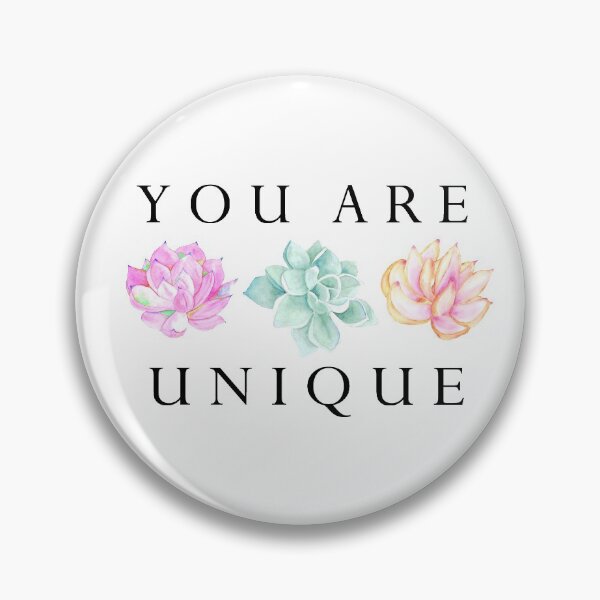 Item preview, You Are Unique, floral quote designed and sold by latiendadearyam.