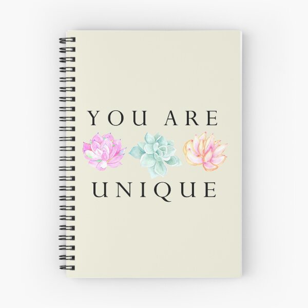 Item preview, You Are Unique, floral quote designed and sold by latiendadearyam.