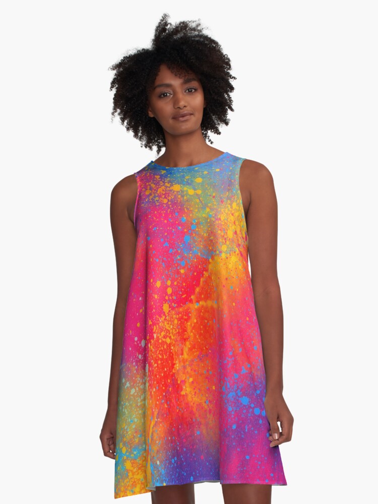 Tie dye 2025 neon dress