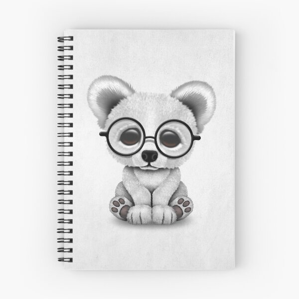 Item preview, Cute Polar Bear Cub with Eye Glasses on White designed and sold by JeffBartels.