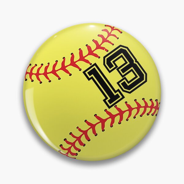 Item preview, Softball Player Jersey No 13 Back Number #13 Ball Sport Sticker Gift designed and sold by theshirtinator.