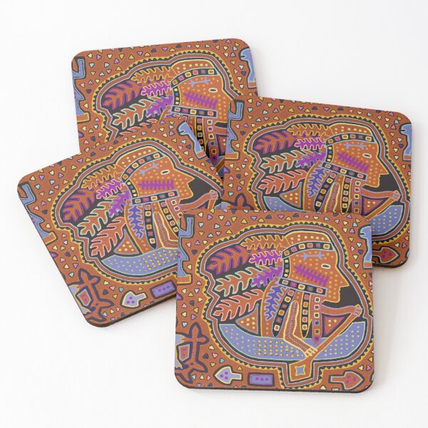 Item preview, Kuna Indian in Canoe - Rust designed and sold by Esprit-Mystique.