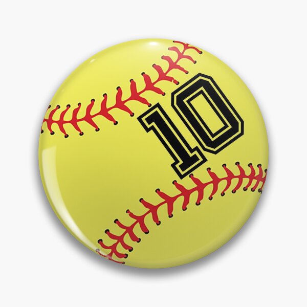 Item preview, Softball Player Jersey No 10 Back Number #10 Ball Sport Sticker Gift designed and sold by theshirtinator.