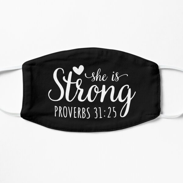 She is strong Christian Face Mask Flat Mask