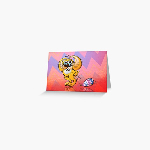 Painful Easter Bunny Job! Greeting Card