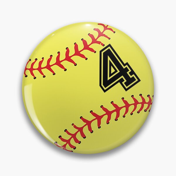 Item preview, Softball Player Jersey No 4 Back Number #4 Ball Sport Sticker Gift designed and sold by theshirtinator.