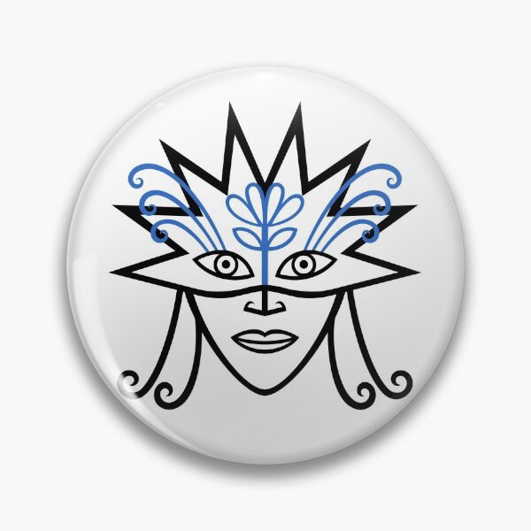 Item preview, Original Sun Mask Celebration Design (black and royal blue) designed and sold by wariana.