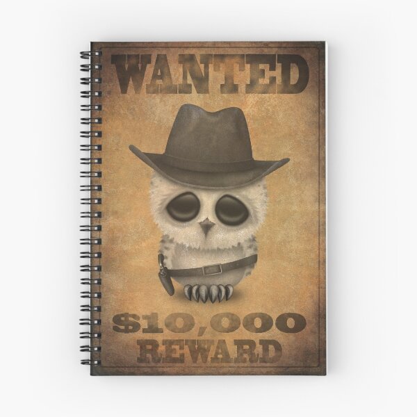 Item preview, Cute Baby Owl Cowboy Vintage Wanted Poster designed and sold by JeffBartels.