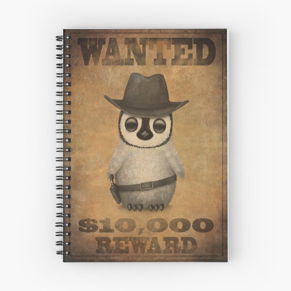 Item preview, Cute Baby Penguin Cowboy Vintage Wanted Poster designed and sold by JeffBartels.