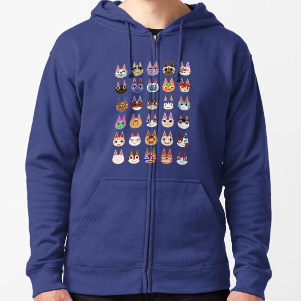 Cat Villagers Zipped Hoodie