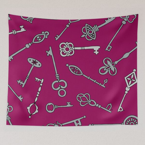 Item preview, Skeleton Keys || Burgundy Palette || Lock and Key  designed and sold by Hilary Leslie.