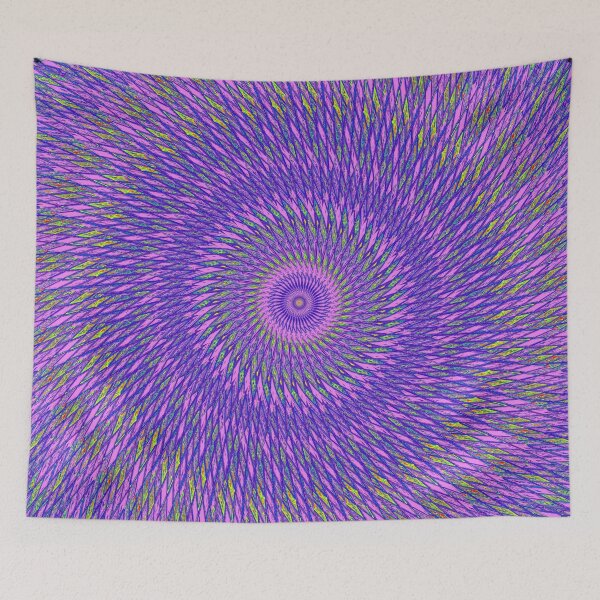 Item preview, Neon Storm Vortex Mandala - Vibrant Color Wheel designed and sold by Dator-Abstracts.