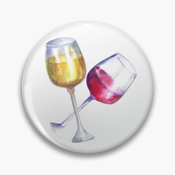 Item preview, Red and White Wine Glasses  designed and sold by ColorFlowArt.