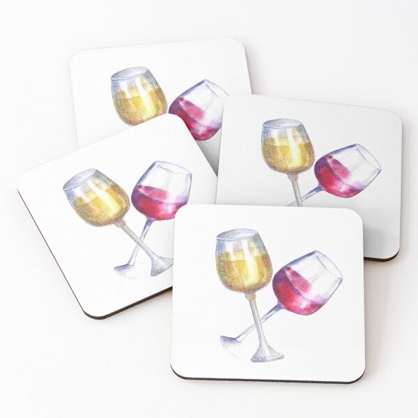 Item preview, Red and White Wine Glasses  designed and sold by ColorFlowArt.