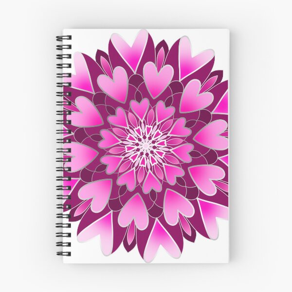 Item preview, pink hearts mandala designed and sold by resonanteye.