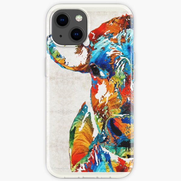 Colorful Cow Art - Mootown - By Sharon Cummings iPhone Soft Case