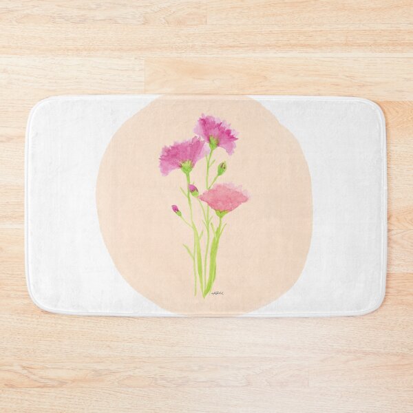 Item preview, Carnation in watercolor - pink background designed and sold by kslittleworld.