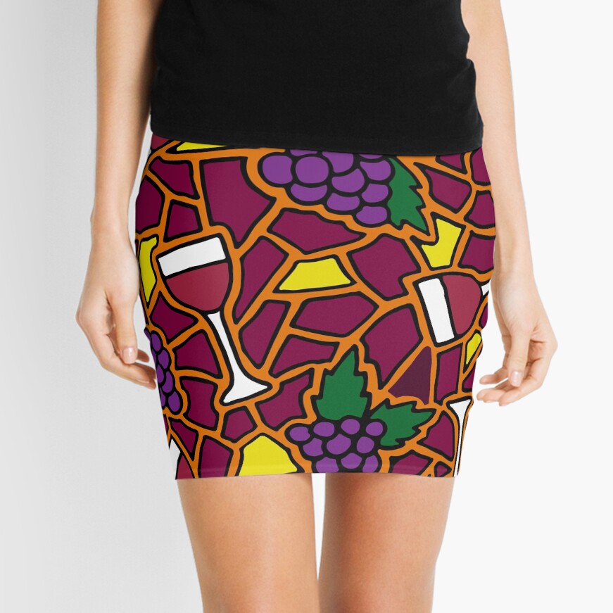 Wine Time || Happy Hour || Mosaic Mini Skirt