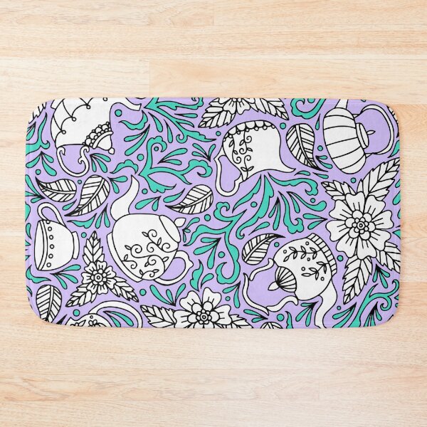 Item preview, Tea Time Purple || Tea Pot || Tea Cup || Tea Party designed and sold by Hilary Leslie.