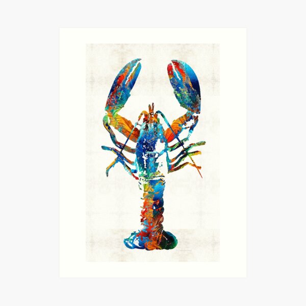 Colorful Lobster Art by Sharon Cummings Art Print